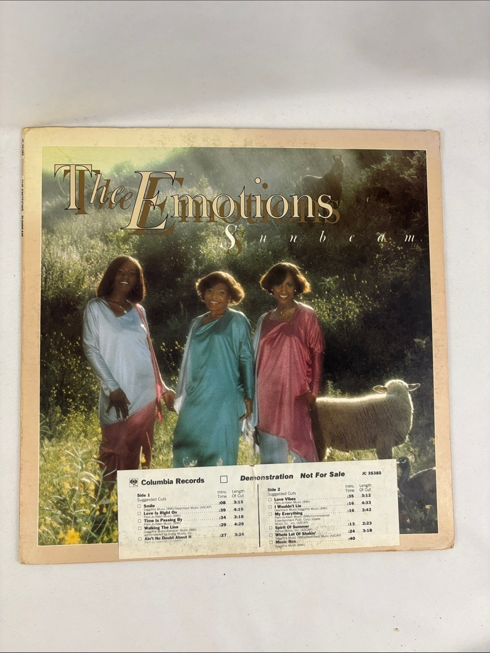 The Emotions -“Sunbeam” Vinyl LP Record Promo
